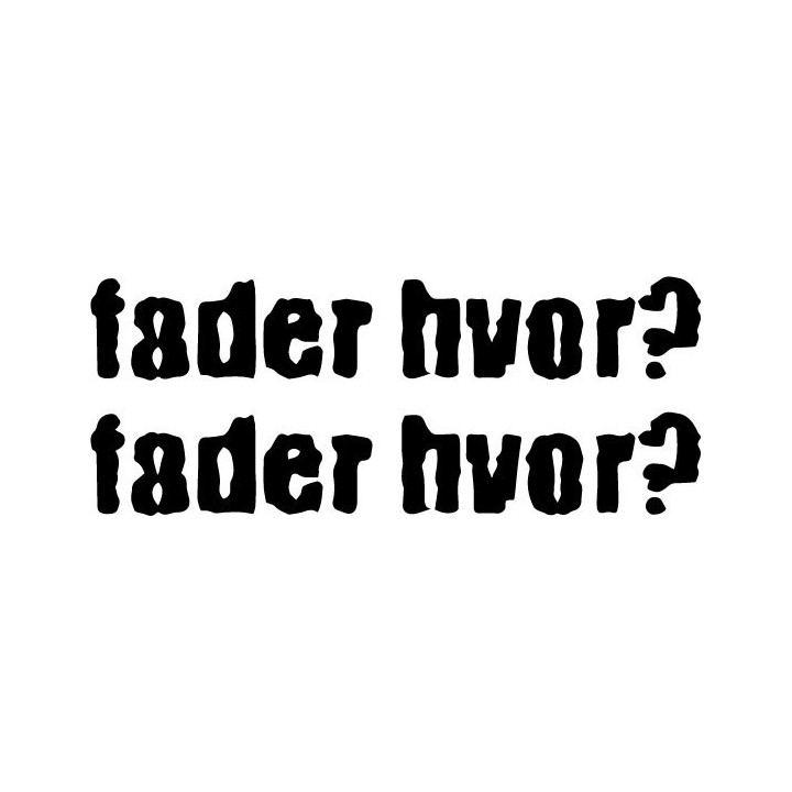 Fader Hvor? Stickers – Danish Metal Band Decals (2-Pack)