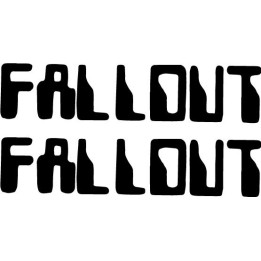 Fallout Band Stickers – Heavy Metal Logo Decals (2-Pack)
