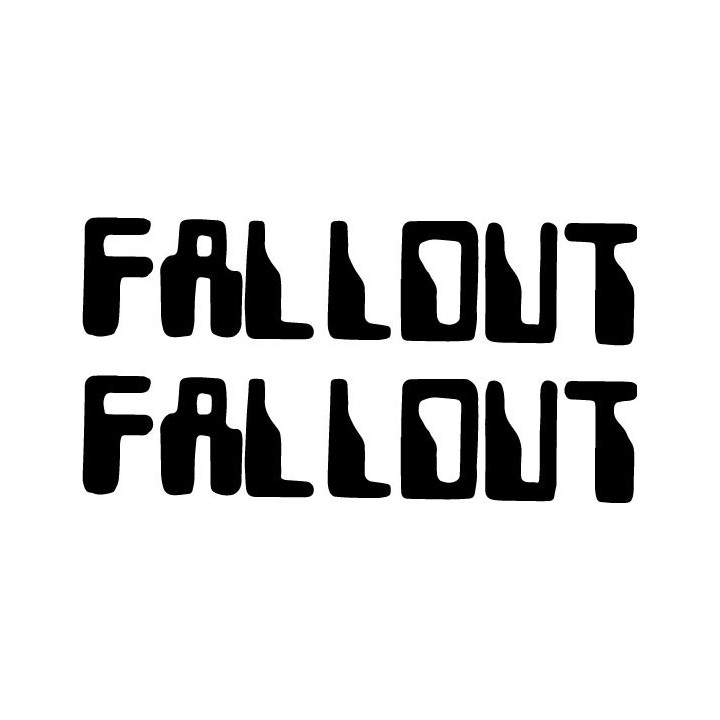 Fallout Band Stickers – Heavy Metal Logo Decals (2-Pack)