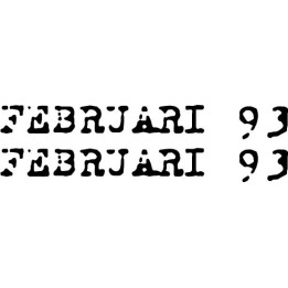 Februari 93 Band Stickers – Alt Rock Decals (2-Pack)