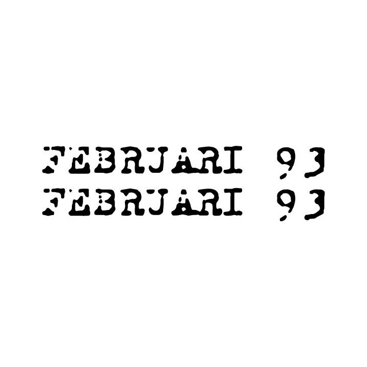 Februari 93 Band Stickers – Alt Rock Decals (2-Pack)
