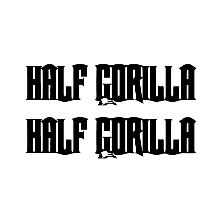 Half Gorilla Band Stickers – Sludge Metal Decals (2-Pack)
