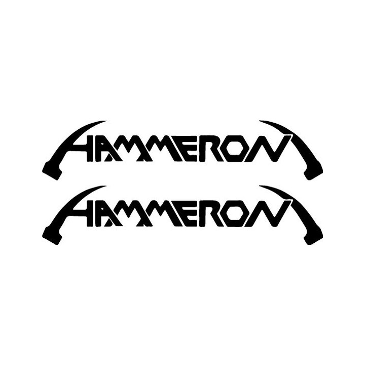 Hammeron Stickers – Heavy Metal Band Decals (2-Pack)
