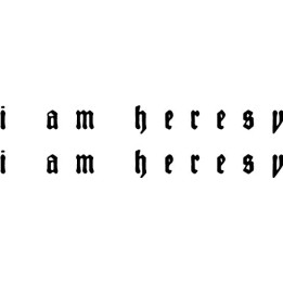 I Am Heresy Stickers – Hardcore Metal Decals (2-Pack)