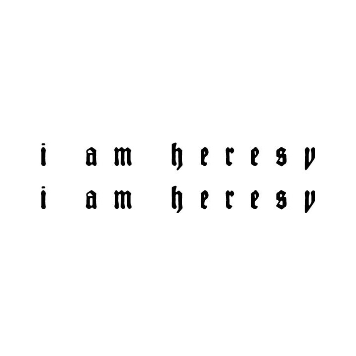 I Am Heresy Stickers – Hardcore Metal Decals (2-Pack)