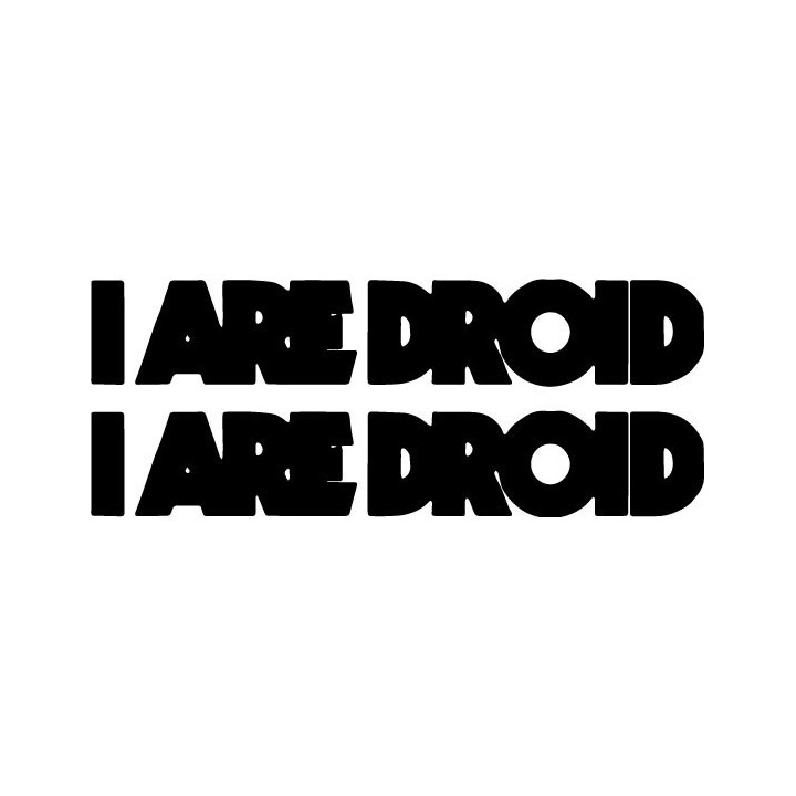 I Are Droid Stickers – Swedish Indie Rock Decals (2-Pack)