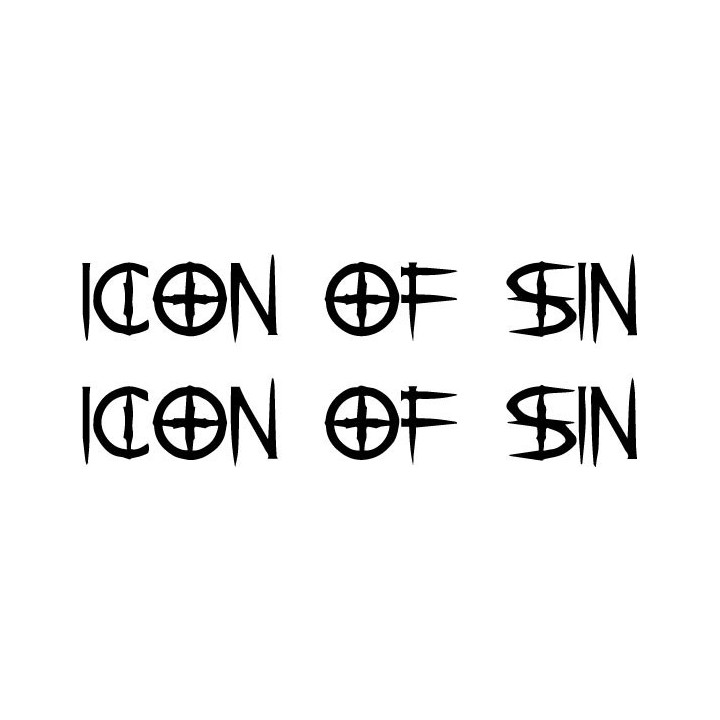 Icon of Sin Stickers – Heavy Metal Band Decals (2-Pack)