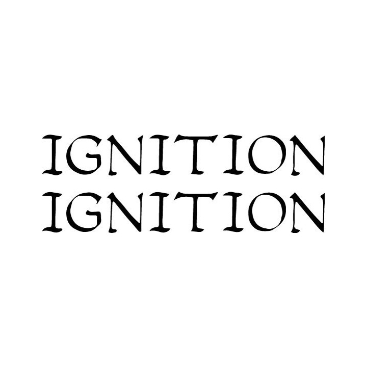 Ignition Band Stickers – Hardcore Punk Decals (2-Pack)