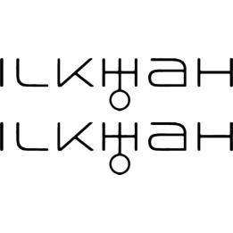Ilkhah Stickers – Black Metal Band Logo Decals (2-Pack)