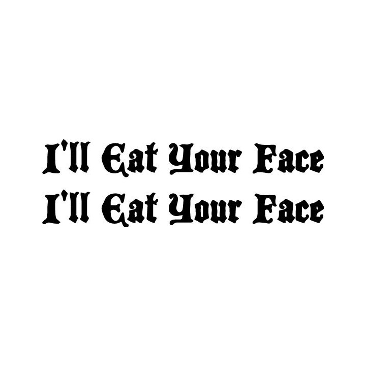 I'll Eat Your Face Stickers – Grindcore Decals (2-Pack)