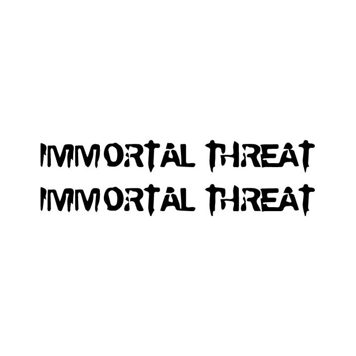 Immortal Threat Stickers – Thrash Metal Decals (2-Pack)