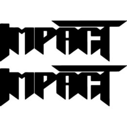 Impact Band Logo Stickers – Hardcore Metal Decals (2-Pack)