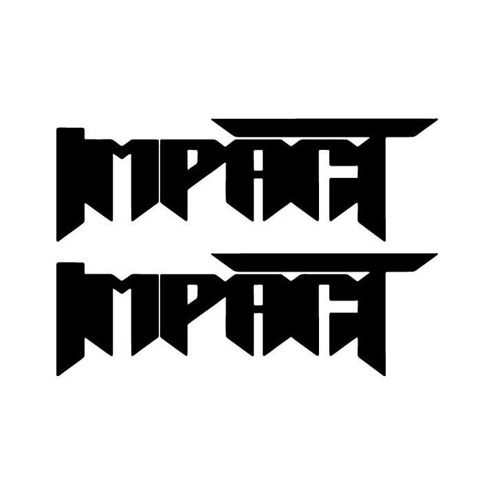 Impact Band Logo Stickers – Hardcore Metal Decals (2-Pack)