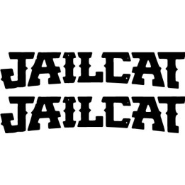 Jailcat Stickers – Hard Rock Band Logo Decals (2-Pack)