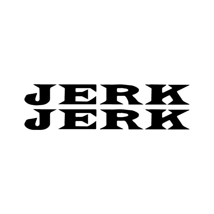 Jerk Band Stickers – Industrial Rock Decals (2-Pack)