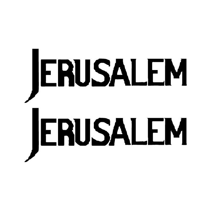 Jerusalem Band Stickers – Christian Hard Rock Decals (2-Pack)