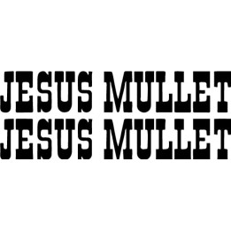 Jesus Mullet Stickers – Alt Rock Band Decals (2-Pack)