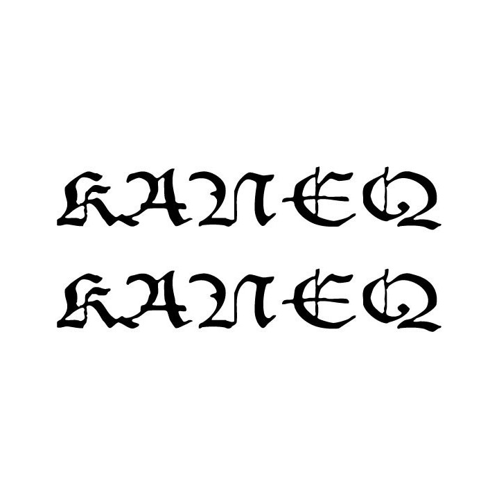 Kaneq Stickers – Metal Band Logo Decals (2-Pack)