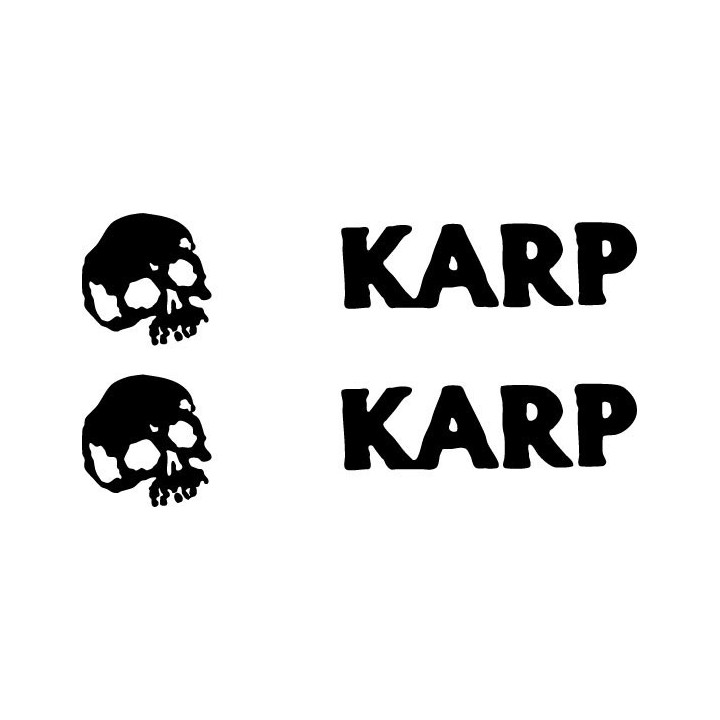 Karp Band Stickers – Noise Rock Skull Decals (2-Pack)